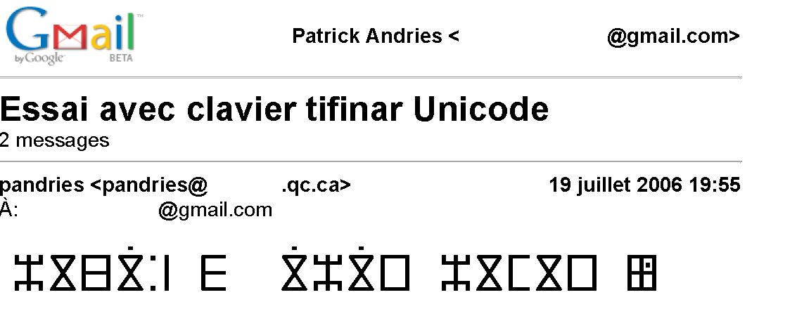 clavier tifinagh unicode