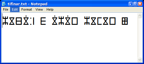 Notepad sous Windows XP